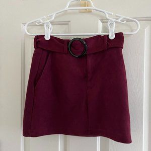 Forever 21 Burgundy Mini Skirt